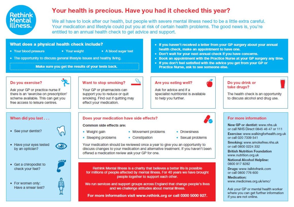 Are you living with a Serious Mental Illness? Have you had your annual ...